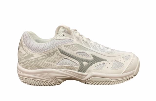 Mizuno scarpa da tennis da donna Break Shot 3 CC 61GC212603 bianco-grigio