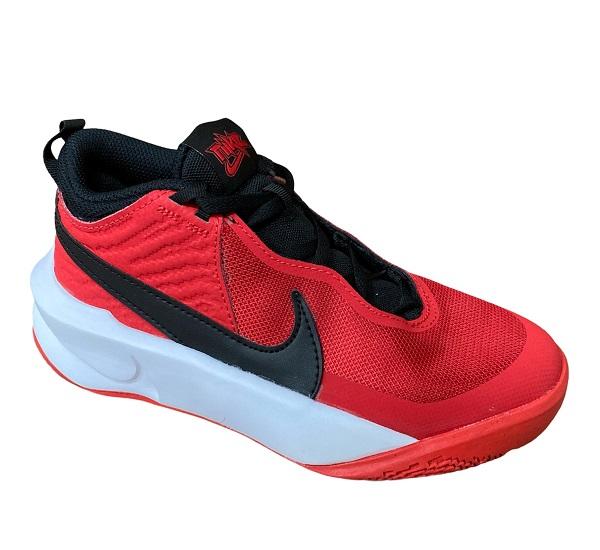 Nike Scarpa Basket Junior Team Hustle D 10 GS Rosso Nero - CW6735-600