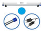 LED-Lichtleiste Aquarium Neon Lampe Wasserdicht Tauchbar BLAUES Licht 60CM