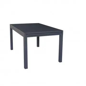 Ausziehbarer Tisch Hawaii aus anthrazitfarbenem Aluminium – 135/270 x 90