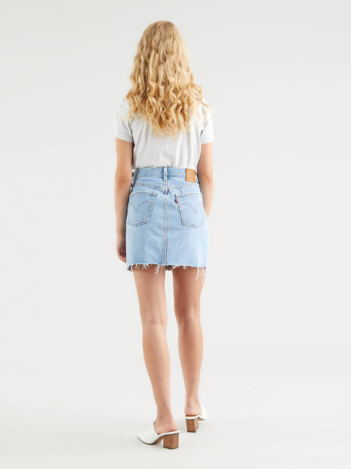Levi's Gonna a Taglio Vivo Vita Alta Donna 778820040 Indaco Chiaro