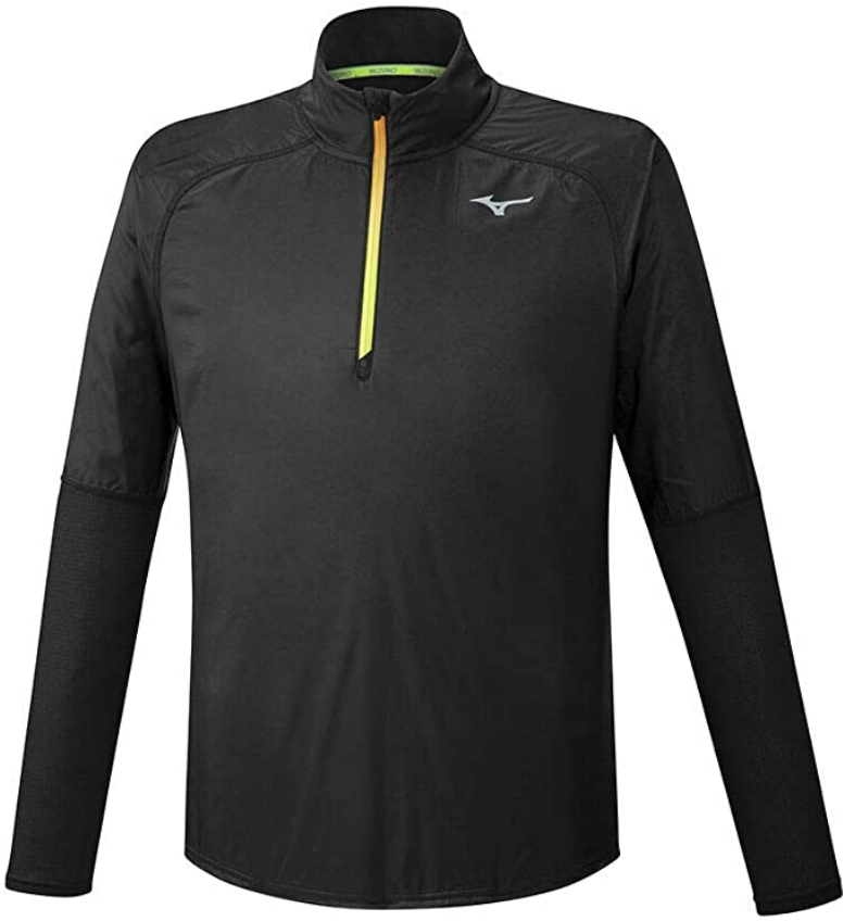 Mizuno maglia da corsa  mezza zip da uomo Active Aeroflow LS J2GC0525 09 nero