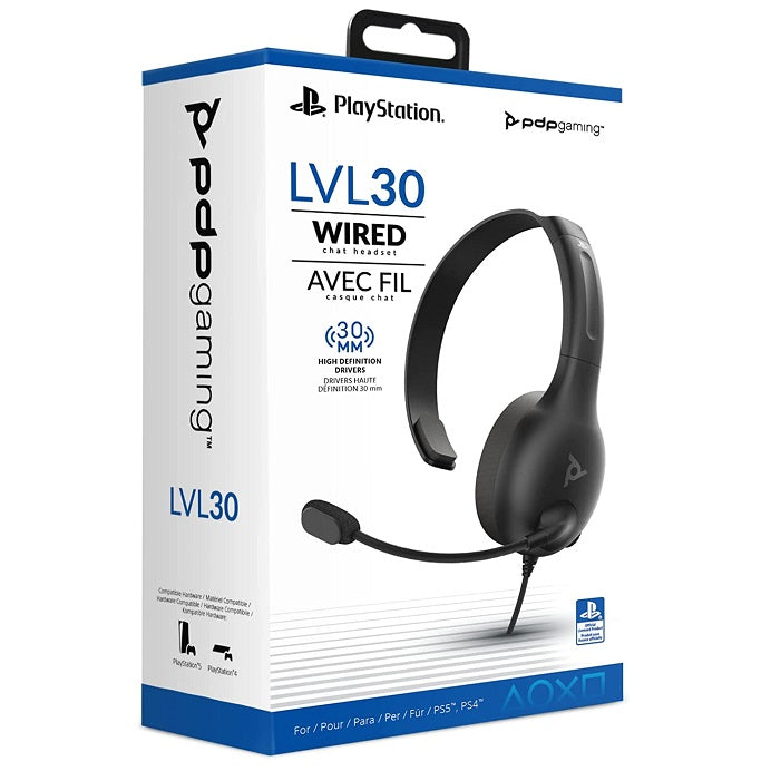 Pdp Cuffie Gaming Chat Lv30 Mono Orecchio Microfono Ps4/Ps5 Licenza Ufficiale