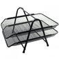Office Document Holder Metal Desk Document Tray 2 Tiers