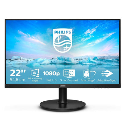 Philips Monitor 22" LED Full HD VGA HDMI 221V8/00 Computer PC 1080p