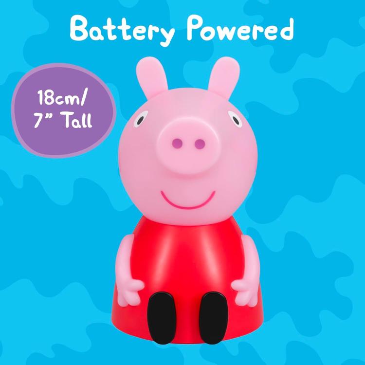Paladone - LED-Tischlampe (Peppa Pig Licht) mit Geräuschen, Nachtlicht, 18 cm