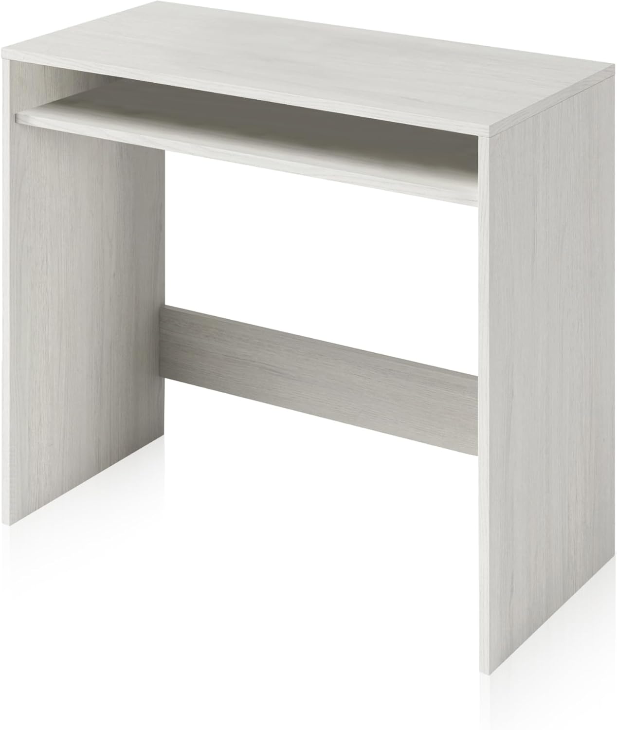 Scrittoio compatto bianco Alpes - 79x43x79 cm con ripiani moderni