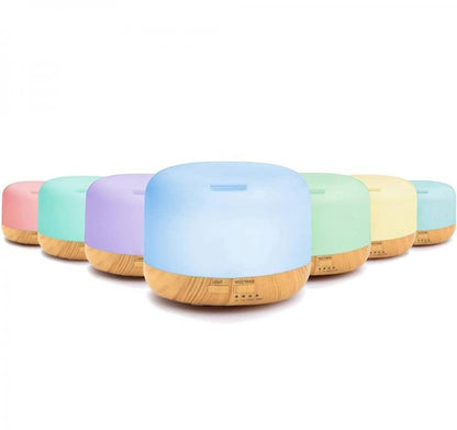 Duftöl-Diffusor Luftbefeuchter Aromatherapie 600ml LED-Lampe mit Fernbedienung