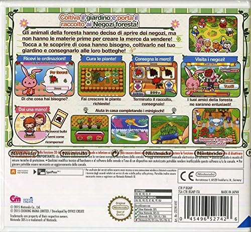 Gardening Mama Forest Friends Nintendo 3Ds / 2Ds Spiel Italienisch Cooking Mama
