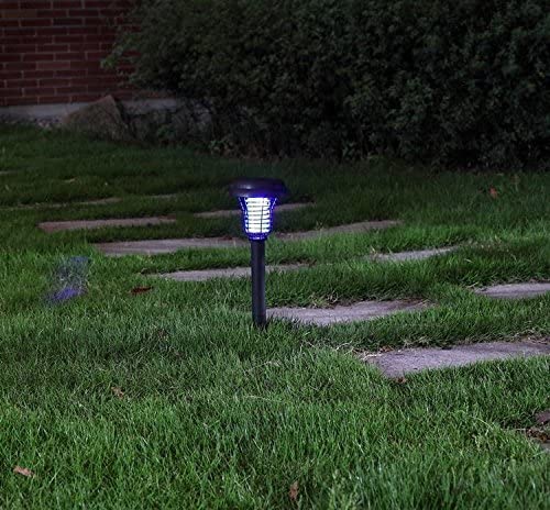 2 LED Solarleuchten für den Außenbereich, Mücken- und Insektenfalle, elektrische Moskitofalle mit Erdspieß