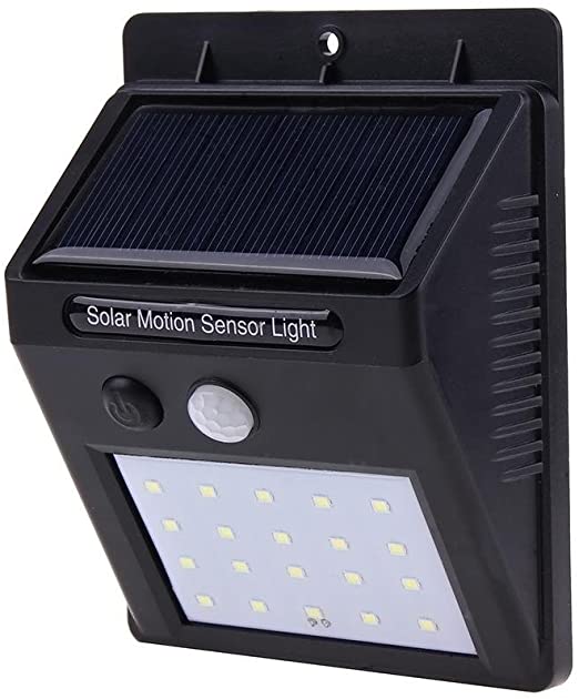 Applique Faro Lampada Pannello Solare Esterno Giardino Faretto Sensore Luce Led