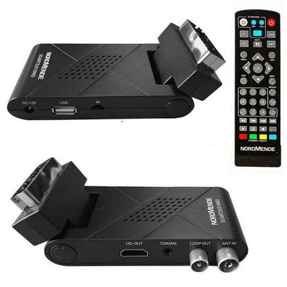 DECODER MINI STICK DIGITALE TERRESTRE SCART DVB-T2 USB HDMI SCART FULL HD H265