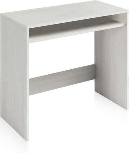 Scrittoio compatto bianco Alpes - 79x43x79 cm con ripiani moderni