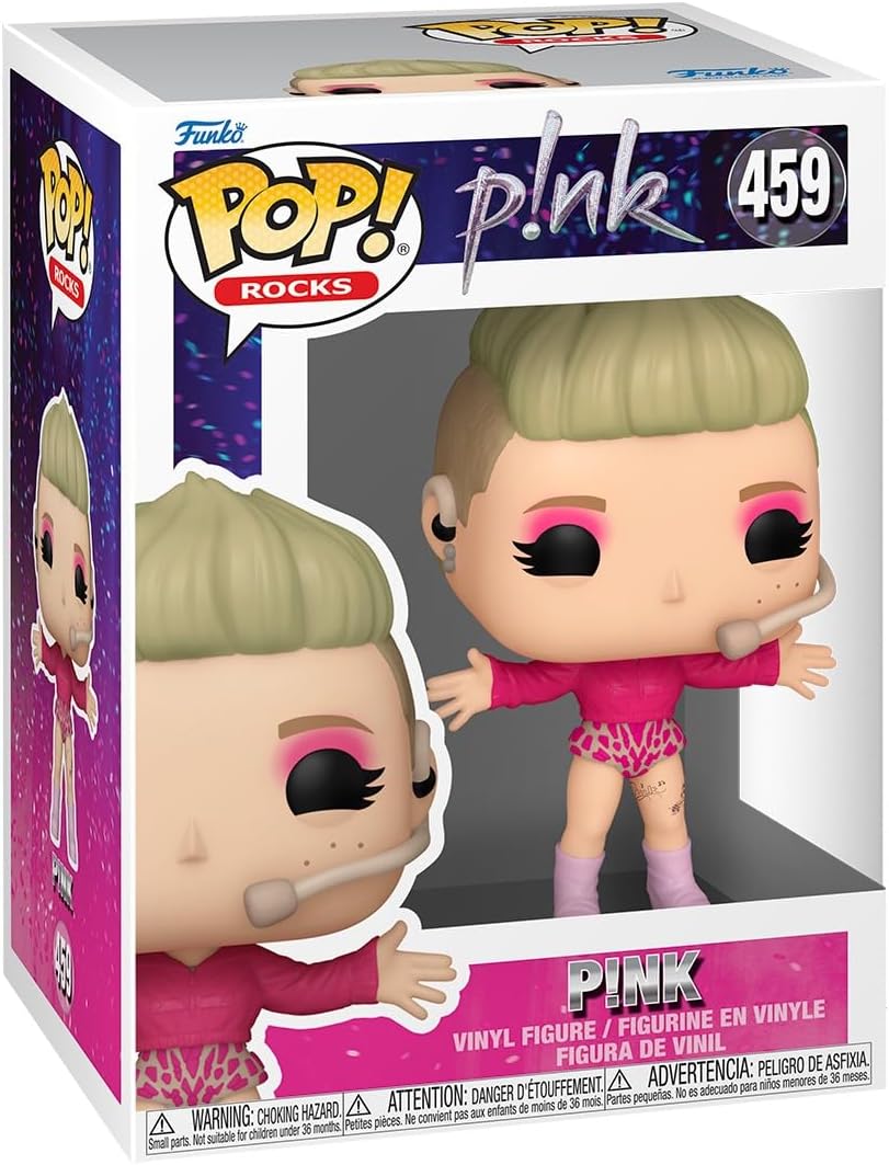 Funko Pop! Rocks - P!nk (459) Pink Vinyl Figur Trustfall Tour Music 9cm