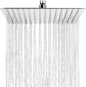Bathroom Shower Head in Stainless Steel Ultra Slim Polished Chrome 15cm-Square