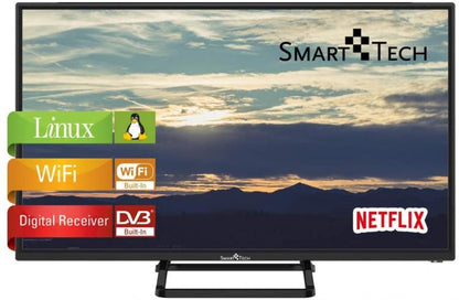 Smart Tv Smart Tech 32" Led Hd Dvb-T2/S2 Wifi Internet Android |Schermo Rotto|