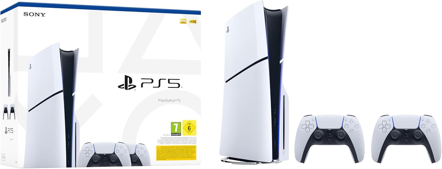 Sony Playstation 5 PS5 Slim Disc + 2 Pad Edition D-Chassis Konsole