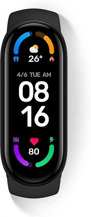 Xiaomi Watch Mi Band 6 AMOLED Herzfrequenz Bluetooth Widerstandsfähig Schwarz