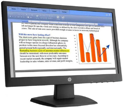 Hp Monitor 19" V194 Led 5Ms Vga5Yr89At  Schermo Led Pc Tv 47 Cm Nuovo Nero Vga