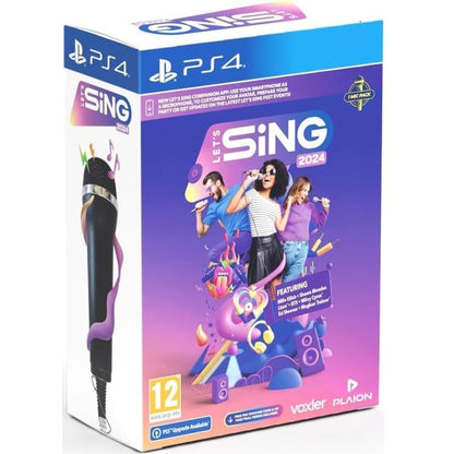 Let's Sing 2024 + Mikrofon Bundle PS4 Videospiel PlayStation 4 (PS5 Upgrade)