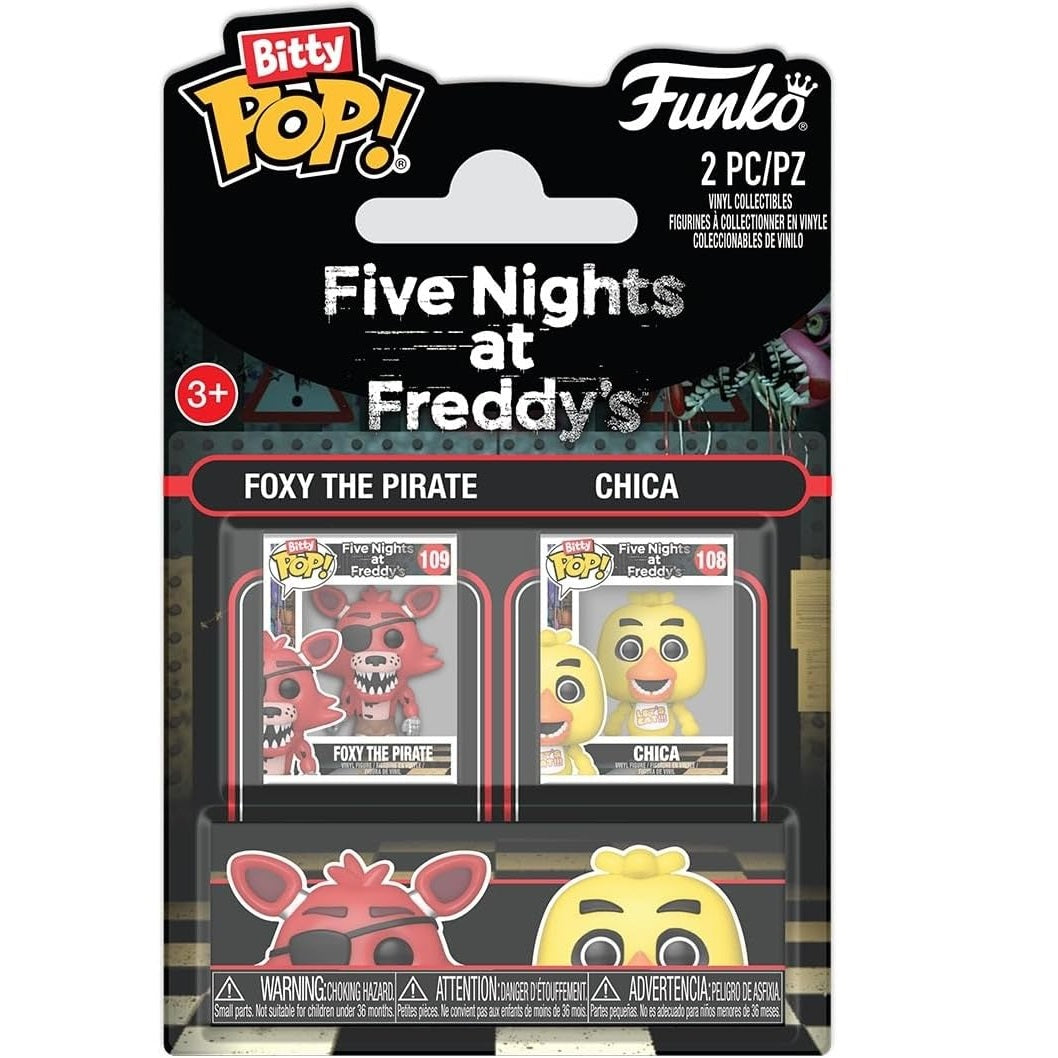 Funko Bitty Pop! Five Nights At Freddy's - Foxy The Pirate (109) & Chica (108)