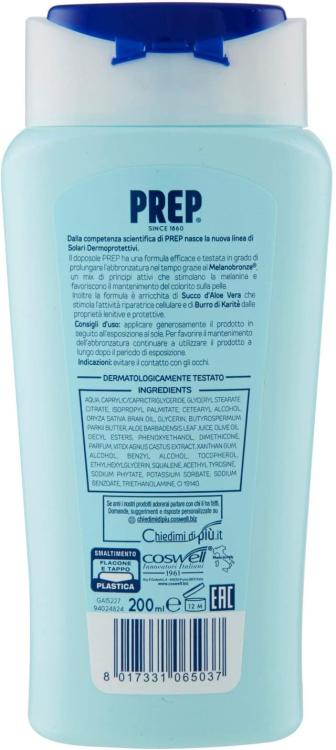 Prep – Feuchtigkeitsspendende After Sun Creme für langanhaltende Bräune mit Aloe Vera 200 ml