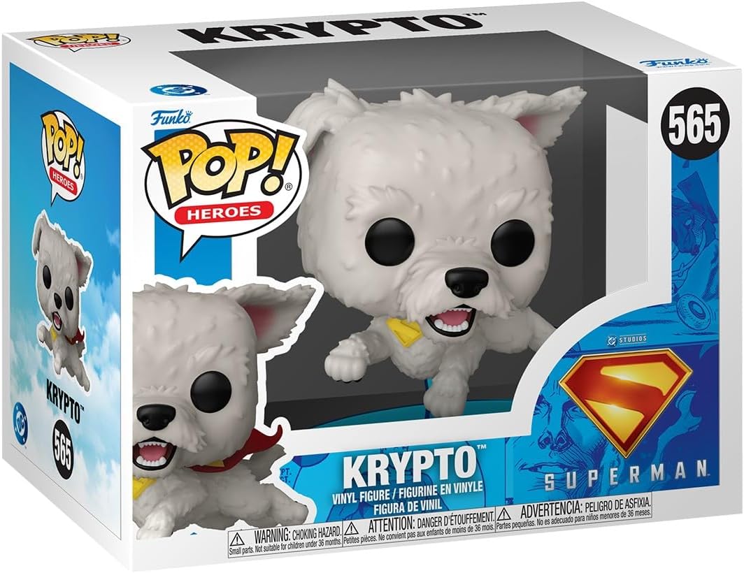 Funko Pop! Heroes DC Superman 2025 – (565) Krypto Vinylfigur Hund 9cm