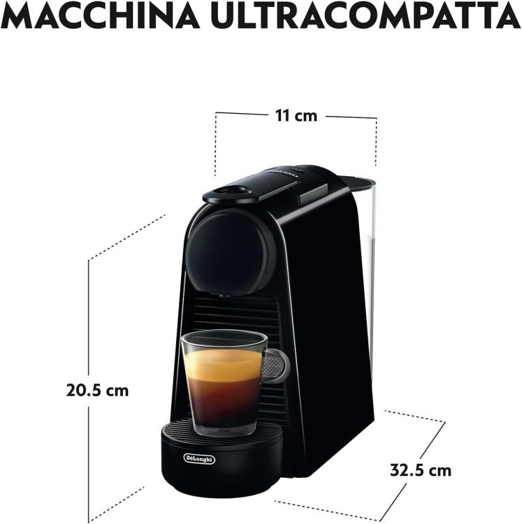 De'Longhi Nespresso Essenza Mini EN85.B Kaffeemaschine 0.6l Schwarz + 14 Kapseln