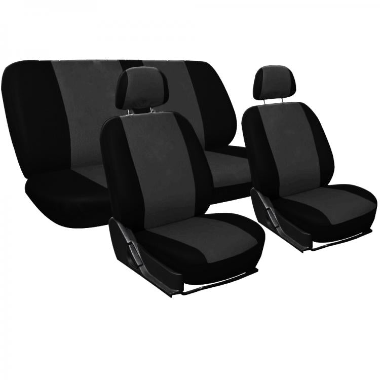 Topdrive | Universal-Autositzbezug-Set Vorne Hinten Grau/Schwarz