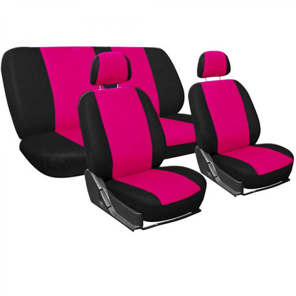 Topdrive | Universal-Autositzbezüge für vorne und hinten, Rosa / Schwarz