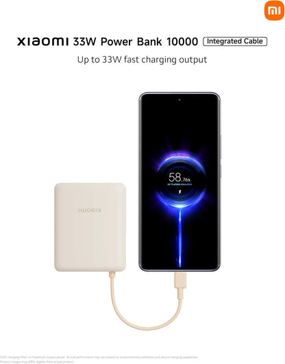 Xiaomi Powerbank 10000mAh 33W Integriertes USB-C Kabel Schnellladung – Ice Blue