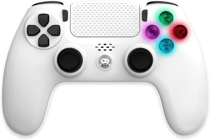 Freaks Controller Wireless für PS4/PS3/PC/Android/iOS, beleuchtete Tasten, Weiß