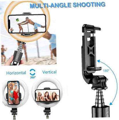 LED-RINGLICHT mit SELFIE-STICK-STATIV-LEUCHTE für TELEFON TIK TOK L07
