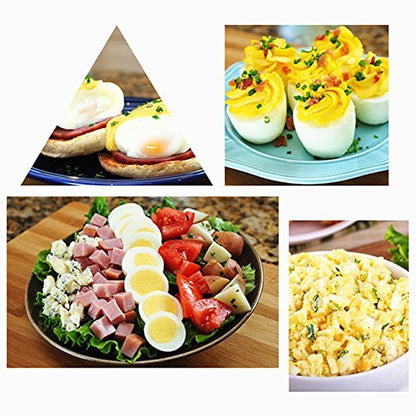Eierkocher für 6 geschälte Eier, Eierkocher aus Silikon, hartgekochte Eier, Omelett, Egg Bol
