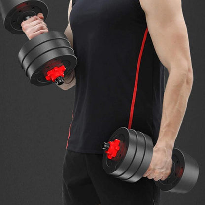 Kit Manubri Bilanciere Dumbbell Set Pesi Regolabili Componibili Da Palestra 15Kg