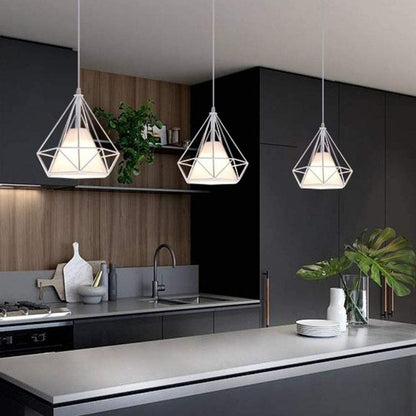 Designer-Kronleuchter modern Metallstruktur weiß Stoff E27 | B20-B