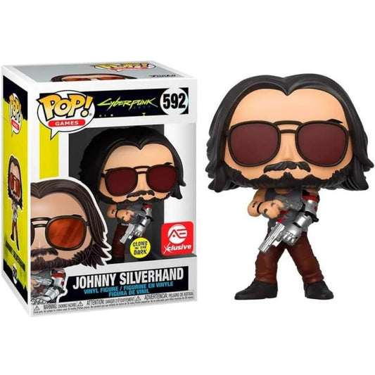 Funko Pop! Games – Cyberpunk 2077 – (592) Johnny Silverhand – GITD – Figur 9 cm