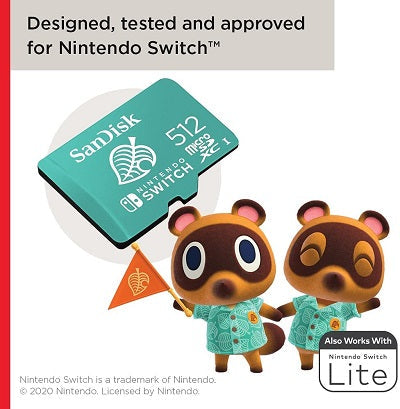 Nintendo Switch SanDisk microSDXC 512 GB Speicherkarte microSD Nintendo Animal Crossing