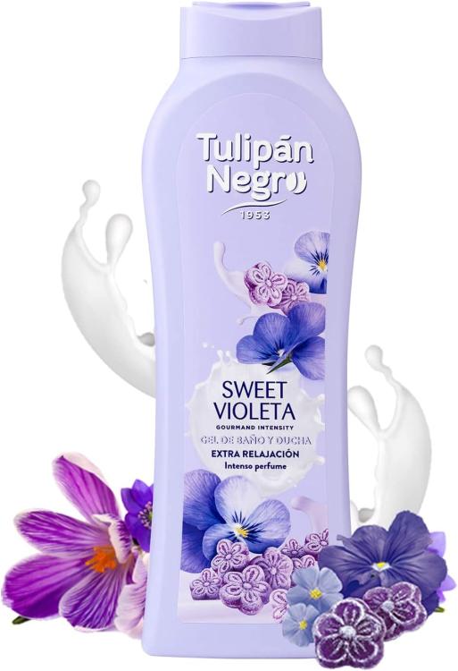 Tulipan Negro Duschgel Bad Cremdusche (Sweet Violeta) Schaumbad 650Ml