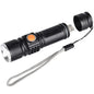 Mini Tactical Military Cree LED T6 Xenon Light Torch Zoom USB Rechargeable Hunting
