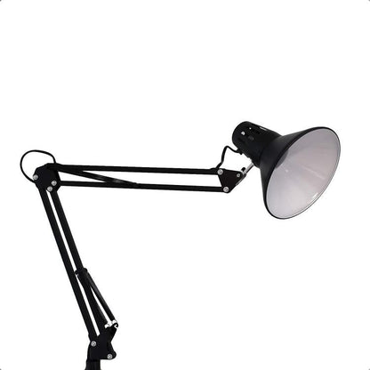 Lampada A Piantana Da Terra Braccio Orientabile Luce Lettura Metallo Nero |D15N