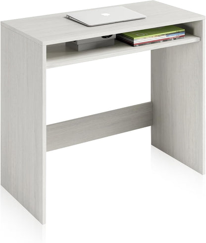 Scrittoio compatto bianco Alpes - 79x43x79 cm con ripiani moderni