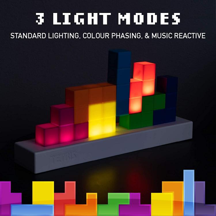 Paladone Tetris Icons Lampe Mehrfarbig Kunststoff 3D Gaming Modern LED RGB