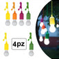 4x CLICK ROPE BULB WHITE LIGHT LED FOR CAMPING CABINET HOME CHRISTMAS STRING
