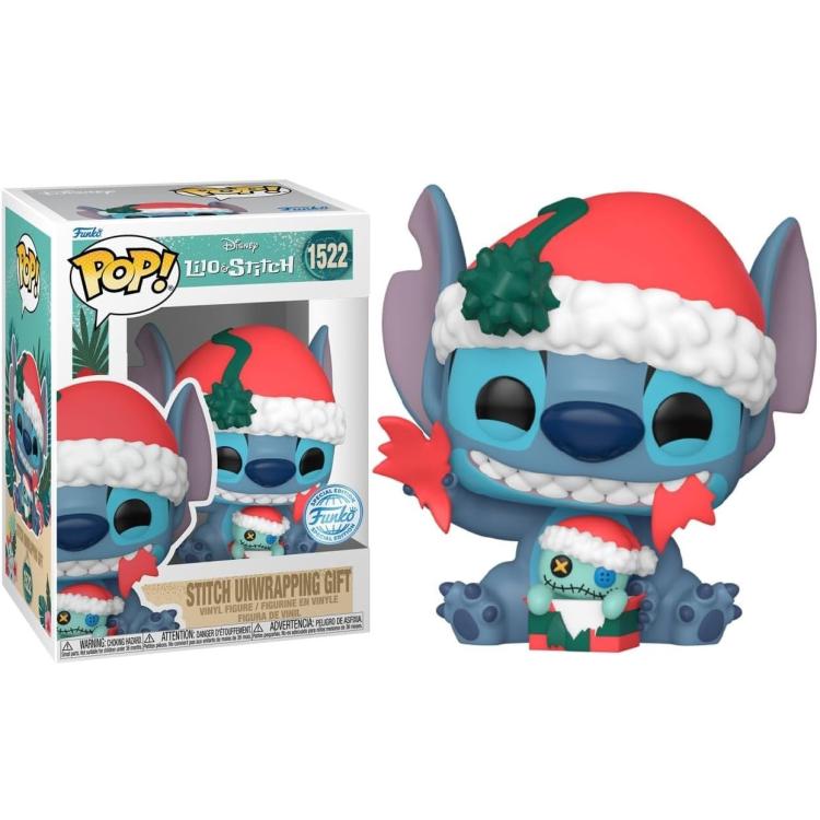 Funko Pop! Disney Lilo & Stitch (1522) Stitch Unwrapping Gift Special Edition