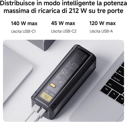 Xiaomi Xiaomi Powerbank HyperCharge 25000MAH 212W Display Android/Apple Schwarz