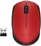 Logitech M185 Wireless Optical Mouse USB Ambidextrous PC Mac Laptop Red