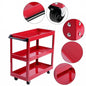 MULTI-PURPOSE WORKSHOP TROLLEY TOOL CART 3 SHELVES WITH WHEELS
