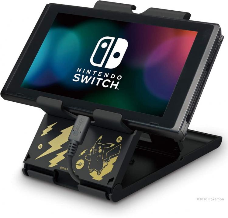 Hori Playstand Pikachu Schwarz & Gold Pokémon Ständer für Nintendo Switch & Lite