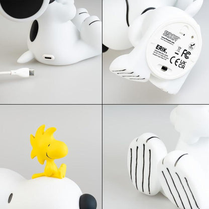 Tischlampe Snoopy 3D, Nachtlicht, wiederaufladbar über USB-C oder AAA-Batterien